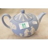 Wedgwood blue jasperware teapot: