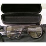 Five pairs of Oakley Splinter 2.0 Satin Black reading glasses: cased.