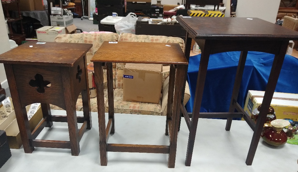 Three Oak Small Tables(3):