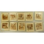 A Collection of Newhall Pottery Rectangular Dickens Theme Wall Plates(10)