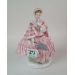 Royal Worcester figure 1855 The Crinoline: limited edition