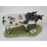 Border fine arts figure Belgian blue cow/ calf