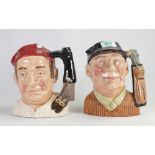 Royal Doulton Large Character Jugs: Golfer D6623 & Bootmaker D6572(2)