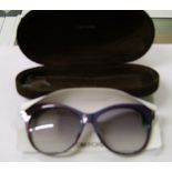 Three pairs of Tom Ford ladies sunglasses: cased.