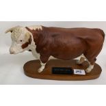 A Beswick Connoisseur Charlolais Bull: