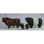 Rutherfords Whiskey Decanters in form of Cattle: all empty (3)