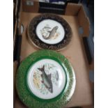 A collection of unmarked fish theme decorative wall plates: (9)