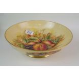 An Aynsley Orchard Gold footed bowl: diameter 26cm.