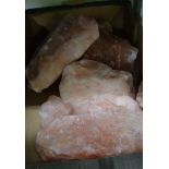 A quantity of Himalayan pink salt: mainly in large pieces, approx 20kg.