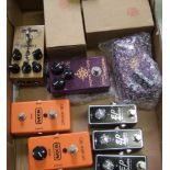 A mixed collection of guitar pedals etc: including MXR Phase 90, EP Booster, Prince of Tone,