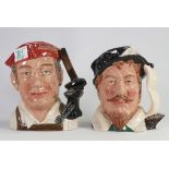 Royal Doulton Large Character Jugs: Sir Francis Drake D6805 & Bootmaker D6571(2)