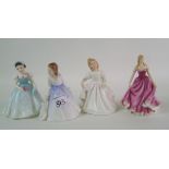 Royal Doulton figurines: to include Andrea HN3058, Amanda HN2996, The Bridesmaid Hn2196 and Good