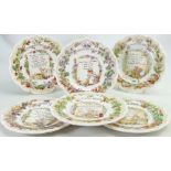 Royal Doulton Brambly Hedge set of recipe plates: Comprising Honey & Nut Biscuits, Nettle Soup,