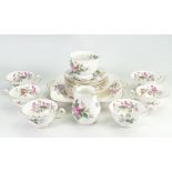 Wedgwood Charnwood floral patterned tea set: 21 pieces.