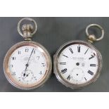 Thomas Russell & Son of Liverpool silver plated Lever pocket watch: With top winder and a silver