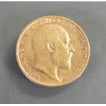 Gold half Sovereign dated 1907: