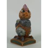 Burslem Pottery 'Mary Sparrow' grotesque bird: Signed by designer Andrew Hull (influenced by the