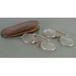 9ct gold pair Spectacles gross weight 11.9 grams and another gold plated pair.