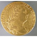 Full Guinea gold coin 1775: Condition nVF bend.