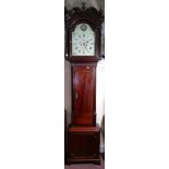 8 day Longcase clock by Willson of Nottingham circa 1795-1802: A nice white dial arch top swan neck