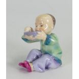 Royal Worcester figure of seated boy China:3073 height 6cm.