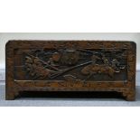 Early 20th century Chinese Camphor Wood carved large Coffer: