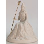 Wedgwood white Basalt figure of Britannia: Height 23cm