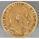 Full Sovereign gold coin 1905M: