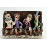 Will Young studio sculpture of Uncle Tom Cobley and friends drinking: 11.25cm high x 18cm long.