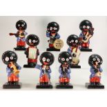 Carltonware limited edition large figures The Golly Band: To include Guitarist, Bass Player,