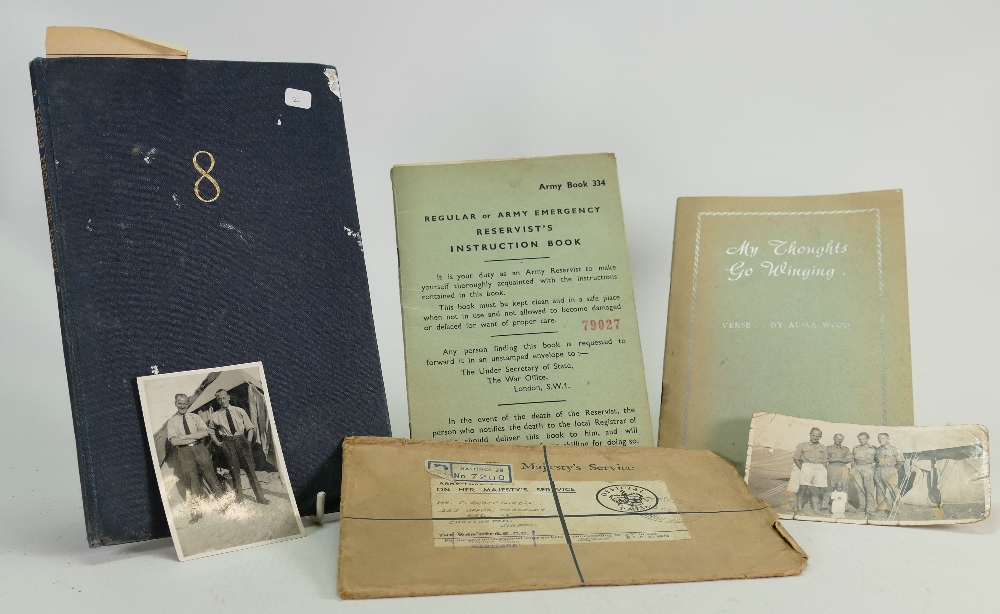 A collection of Military theme Ephemera to include: Army Emergency Reservist Instruction book.