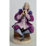 Royal Doulton prototype figure of seated Gentleman playing a Clarinet: c1950 impressed model no