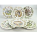 Royal Doulton Brambly Hedge set of collectors plates: Featuring various series from the Brambly