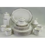 A large collection of Royal Doulton Charade dinner and tea ware: To include coffee set, tea cups,