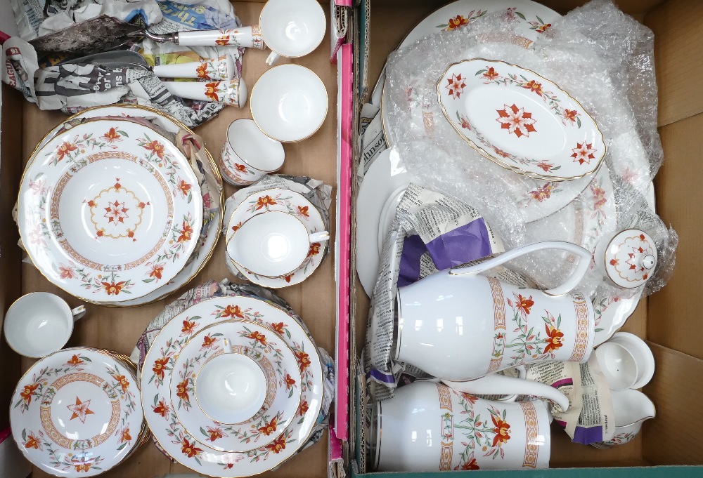 A large collection of Royal Worcester Chamberlain tea ware: To include dinner plates, rimmed bowls, - Image 3 of 3