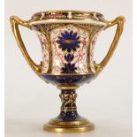Royal Crown Derby Imari two handled Trophy vase: Height 12.5cm.
