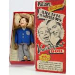 Boxed Palitoy Playthings Archie Andrews Ventriloquist doll: With presentation letter from fan club.