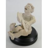 Martin Brothers musician Stoneware Imp figure: Playing the cymbals, height 14.