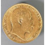 Full Sovereign gold coin 1910: