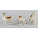 Beswick matt Foxhounds: Models 2262, 2263 and 2265.