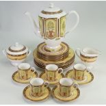 Royal Worcester dinner and tea ware Versailles design: Plates, tea pot, coffee pot, sugar,