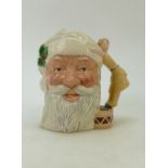Royal Doulton large character Jug Santa Claus: D6675, rarer all white colourway with doll handle.