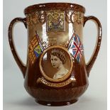 Royal Doulton Coronation 1953 loving cup: Limited edition 38/1000 with certificate.