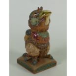 Burslem Pottery 'Charlie Sparrow' grotesque bird: Signed by designer Andrew Hull (influenced by the