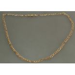 9ct gold necklace: Length 67cm, 19.9 grams.