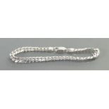 9ct white gold bracelet: 12.7 grams.