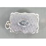 Silver vinaigrette 1858: Clearly hallmarked for Birmingham 1858, weight 12.1g, 29mm wide. Maker J.