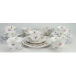 Shelley Forget Me Not patterned set of six trios etc.
