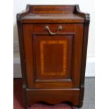 Edwardian inlaid Mahogany Coal Scuttle: With shovel,