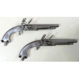 Pair of Flintlock Pistols: Royal Highland regiment steele dress Flintlock pistols.